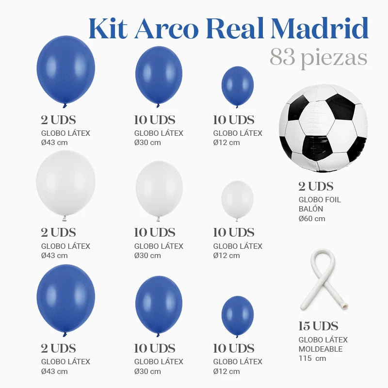 Kit Arco Globos Real Madrid