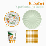 Kit Mesa Basic 6 Personas Mi Primer Safari 42 piezas