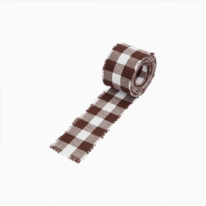 Cinta Tela Vichy 3 cm x 1.6 m Marrón Chocolate