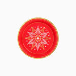 Papelão llano para sobremesa de natal Ø 18 cm Red Snowflake