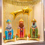 Kit Decoración Escaparate Reyes Magos Navidad 7 Piezas