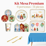 Kit Mesa Premium Navidad 6 Personas Petit Reyes Magos 88 piezas