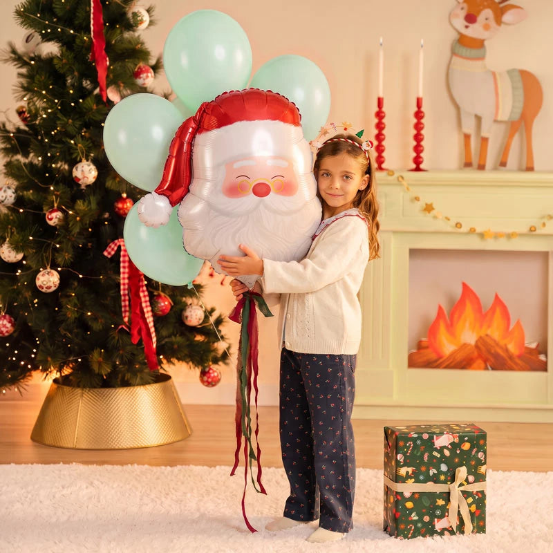 Inspiracion con Globo Foil XL 73 x 72 cm Cabeza Papá Noel Tradicional