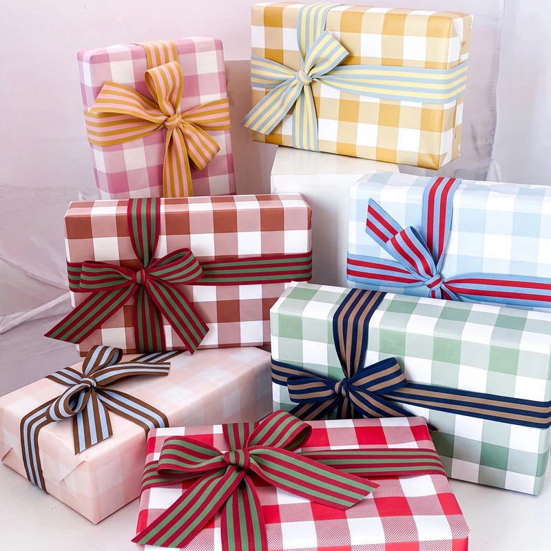 Inspiracion con Ribbon Ribbon 3.5 cm x 1.60 m Pastel Blue and Lemon Yellow Stripes