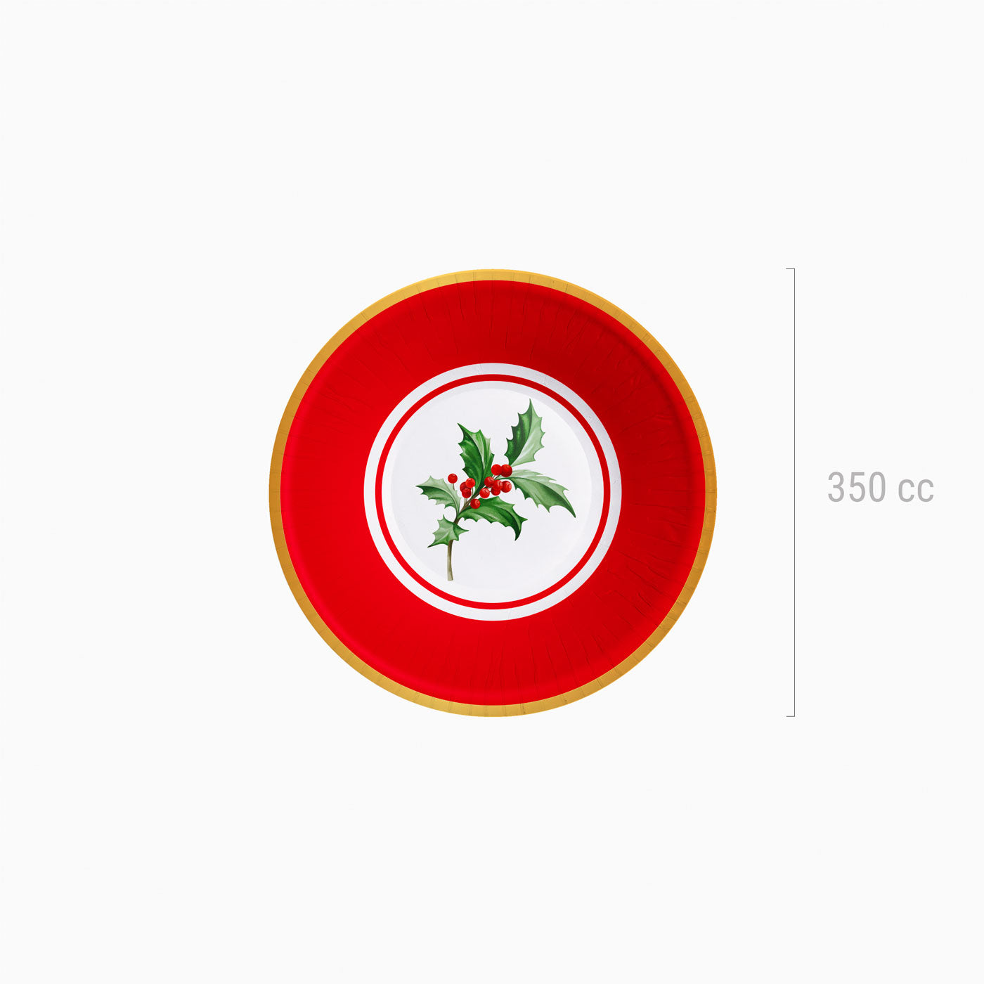 Bol Redondo Navidad 350 cc Acebo