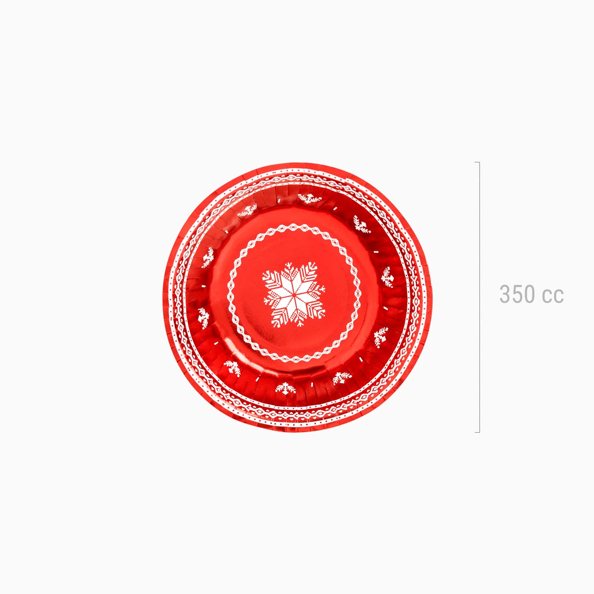 Bol Round Carton Weihnachten 350 ccm rote Stickerei