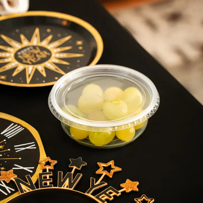 Envase Uvas Plástico Transparente  PP Reutilizables Ø 11.6 cm con Tapa