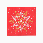 Napkins de papier de Noël rouge neige rouge