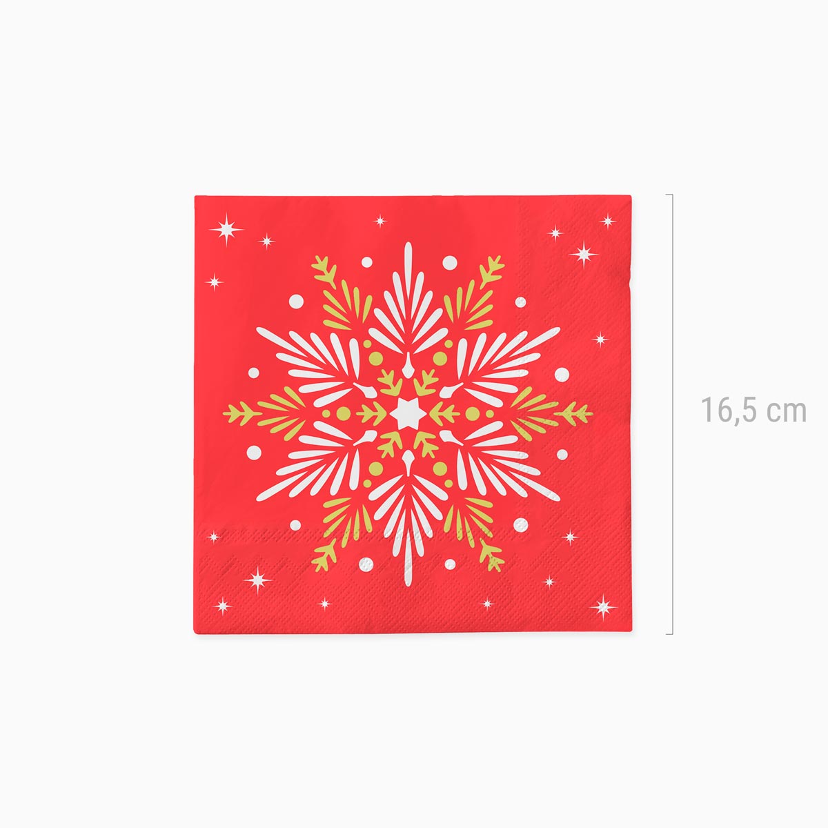 Christmas paper napkins red snowflake