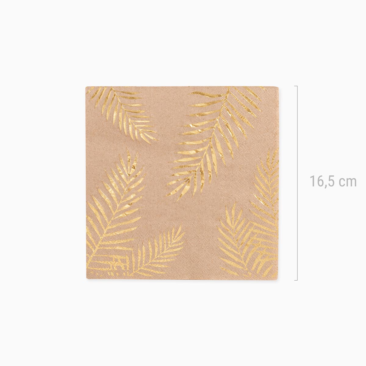 Napkins en papier de Noël 33x33 cm Palme naturel