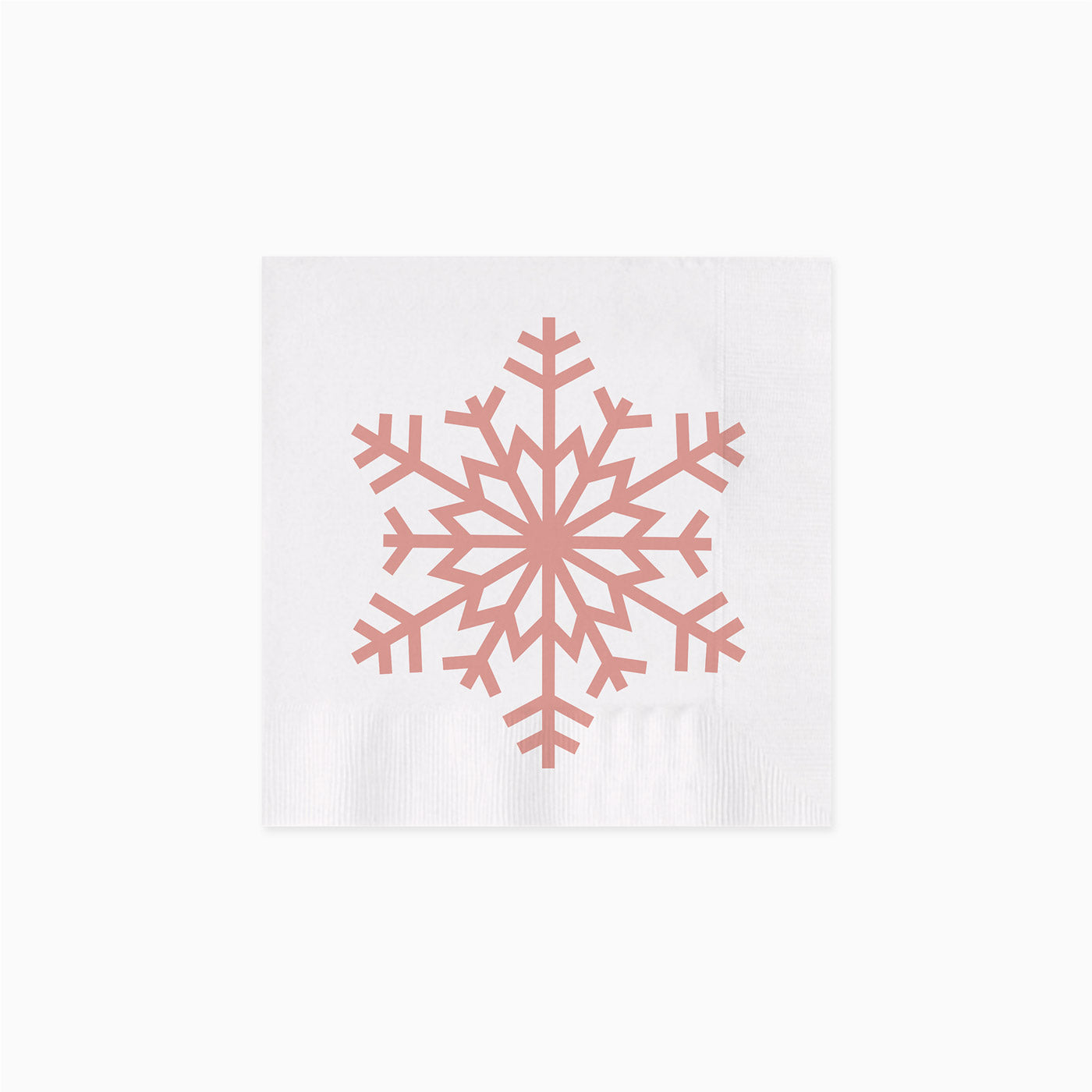 Servilletas Papel 25x25 cm Navidad Copo de Nieve Oro Rosa