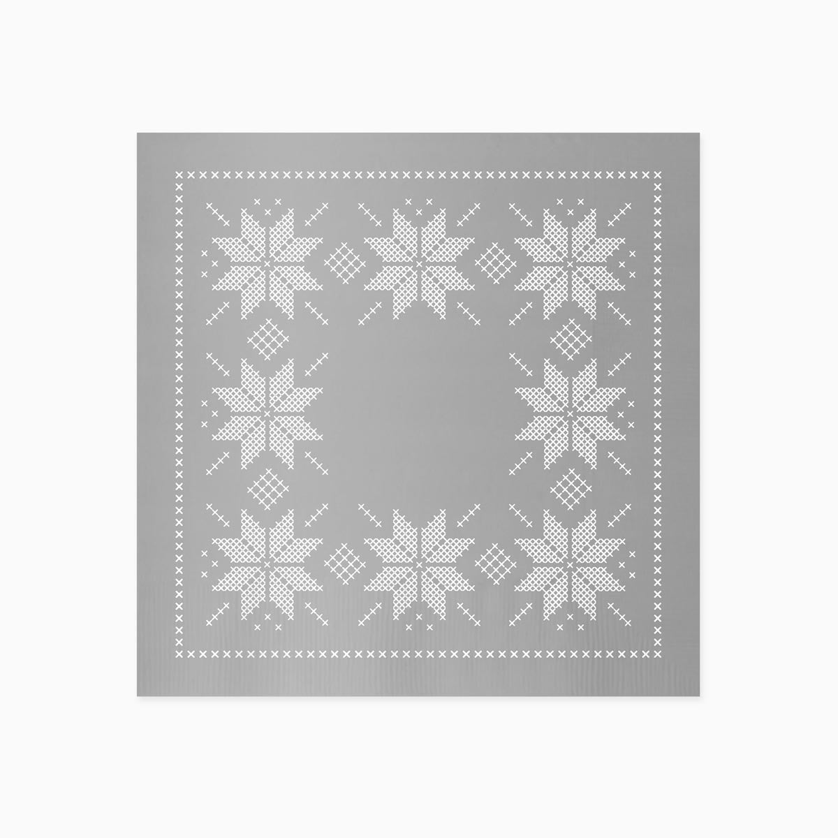 Silver christmas metalized paper napkins