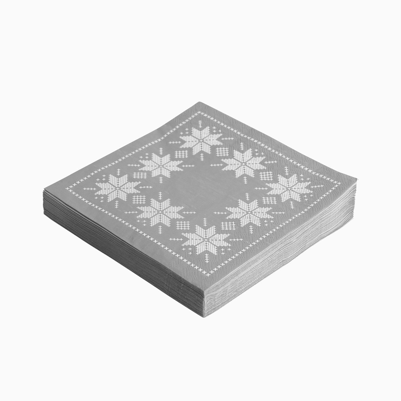 Silber Weihnachts -Papier -Servietten metallisiert