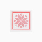 Servilletas Papel Navidad Bordado 25 x 25 cm Rojo y Blanco