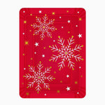 Rectangular Christmas Tray Red and gold snowflake