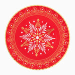 Red Red Snowflake Christmas Tray
