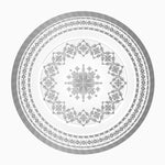 Bandeja Redonda Navidad Ø30 cm Bordado Plata