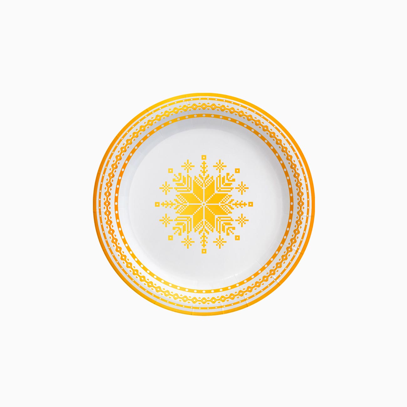 Papelão llano para sobremesa de natal Ø 18 cm de bordado de ouro