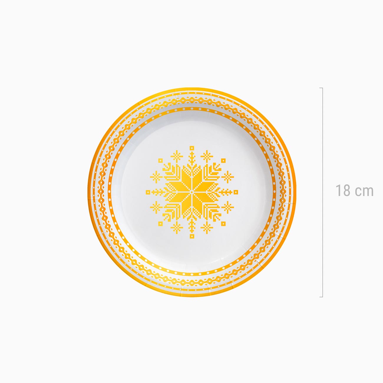 Papelão llano para sobremesa de natal Ø 18 cm de bordado de ouro