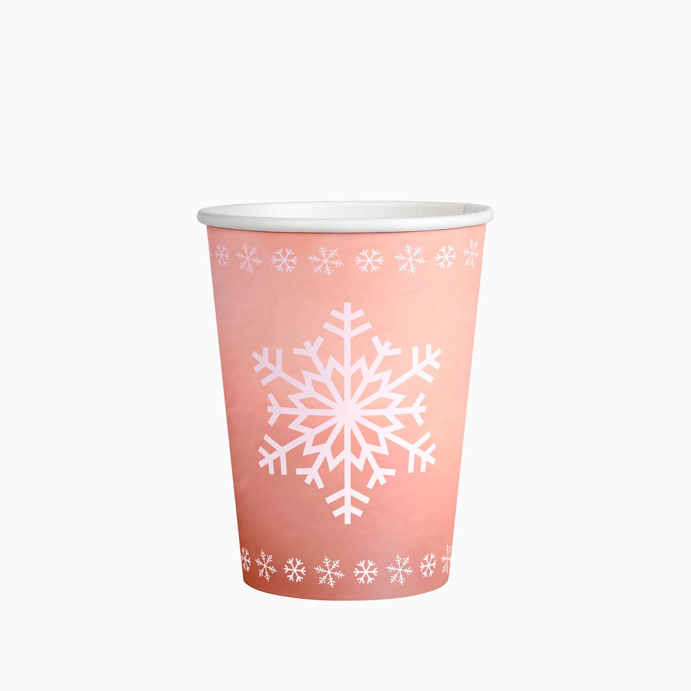 Christmas Glass Snowflake Pink Gold / Pack 6 unidades
