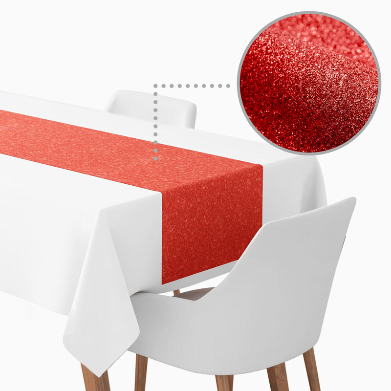 Runner da tavola natalizio 250 cm Rosso Glitter