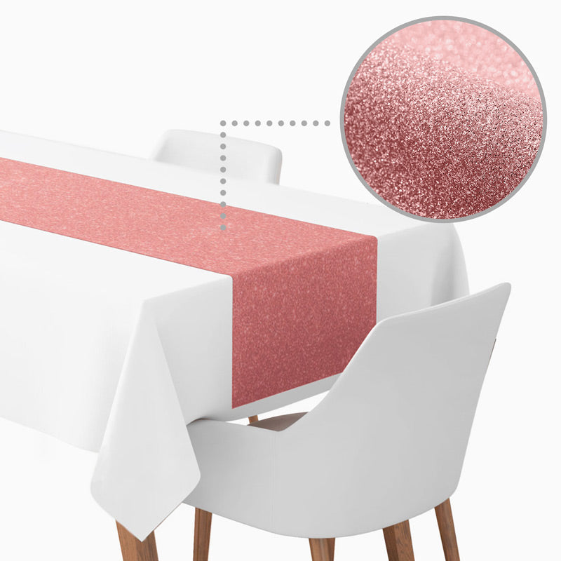 Runner da tavola natalizio 250 cm Glitter Oro Rosa