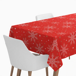 Rollo Mantel Navidad Copo Nieve 1,20 x 5 m Rojo