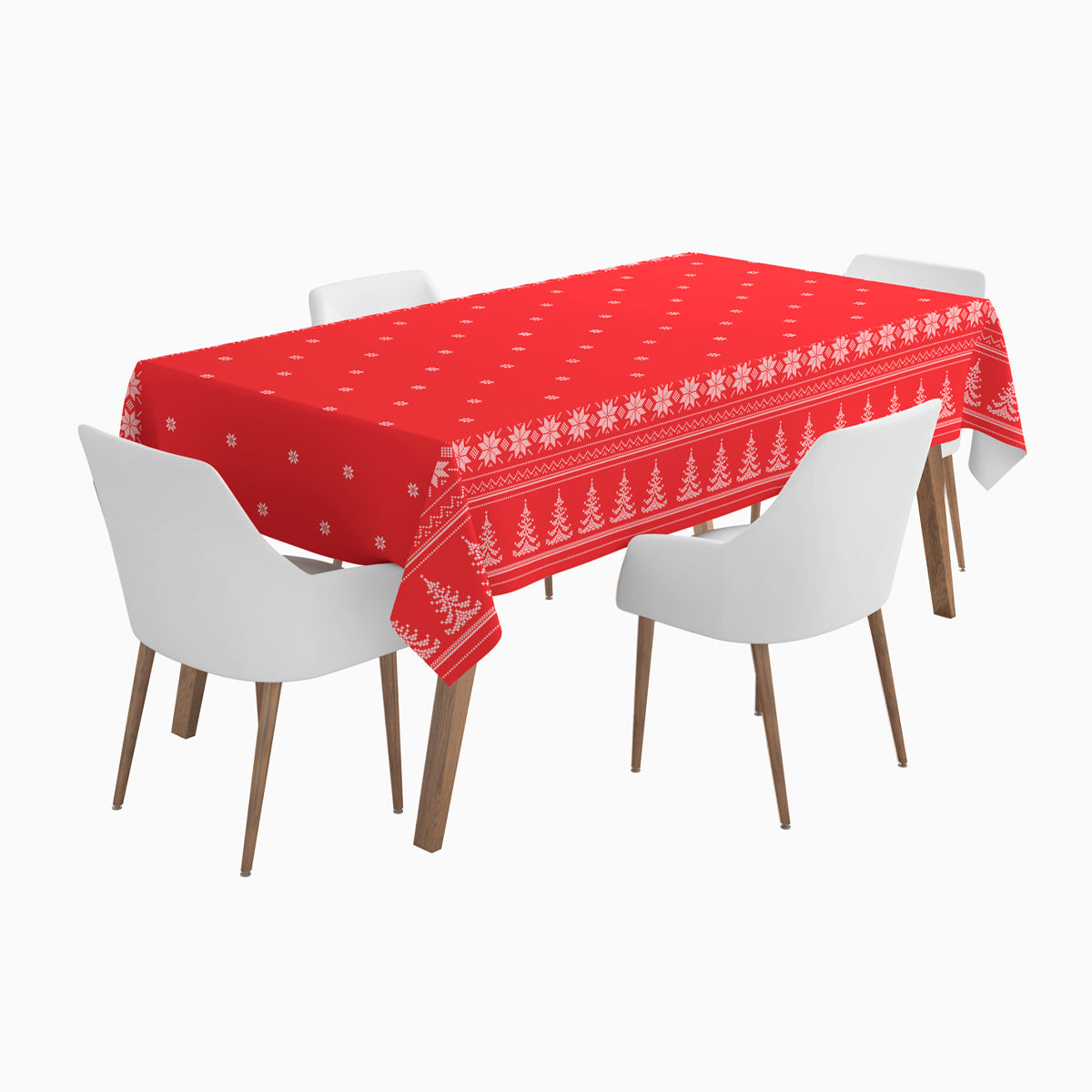 Roll Christmas Tenzer broderie 1,20 x 5 m rouge