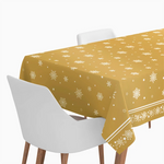 Mantel Rollo Navidad 1,20 x 5 m Oro Copo de Nieve