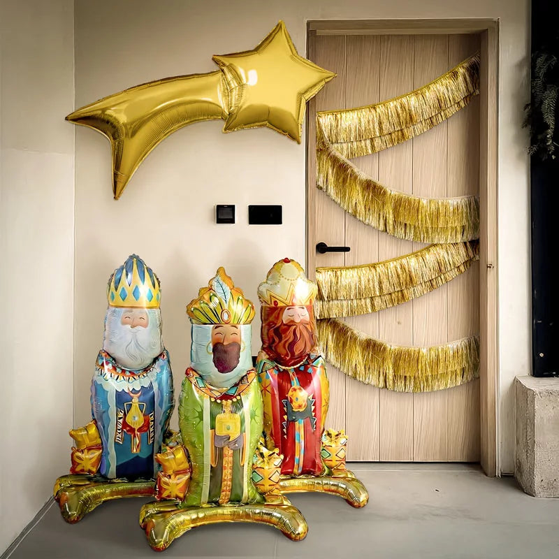 Kit Decoración Puerta Reyes Magos Navidad 6 Piezas