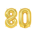 Globo Foil 80 Cumpleaños Oro