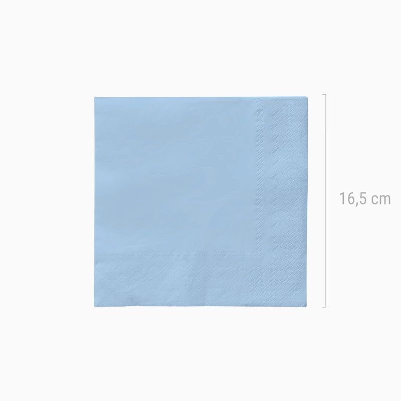 Inspiracion con Servilletas Papel Doble Capa 33 x 33 cm Azul Pastel