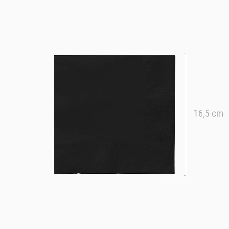 Servilletas Papel Doble Capa 33 x 33 cm Negro