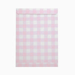 Sacs en papier 15 x 21 cm Rose Pastel et Blanc Vichy