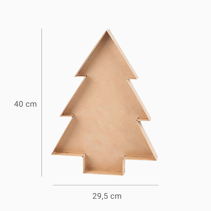 Plateau en carton kraft pour sapin de Noël