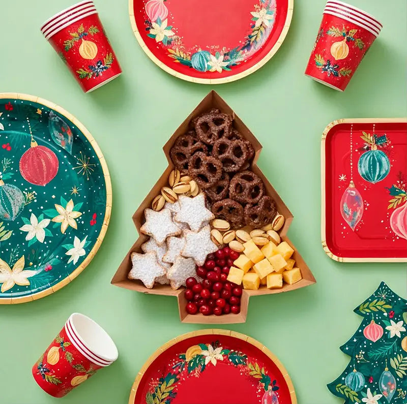 Bandeja Cartón Kraft Árbol de Navidad