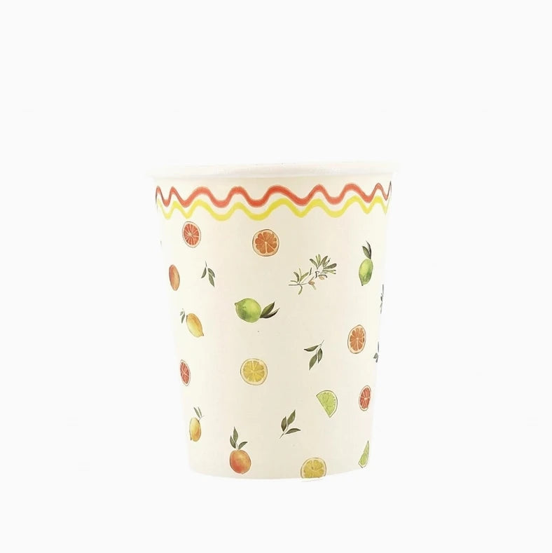 Vaso Cartón 255 cc Limón y Naranja