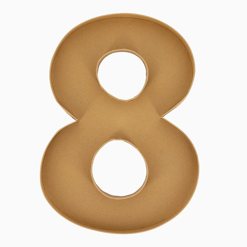 Bandeja Forma Número Cartón Kraft #8