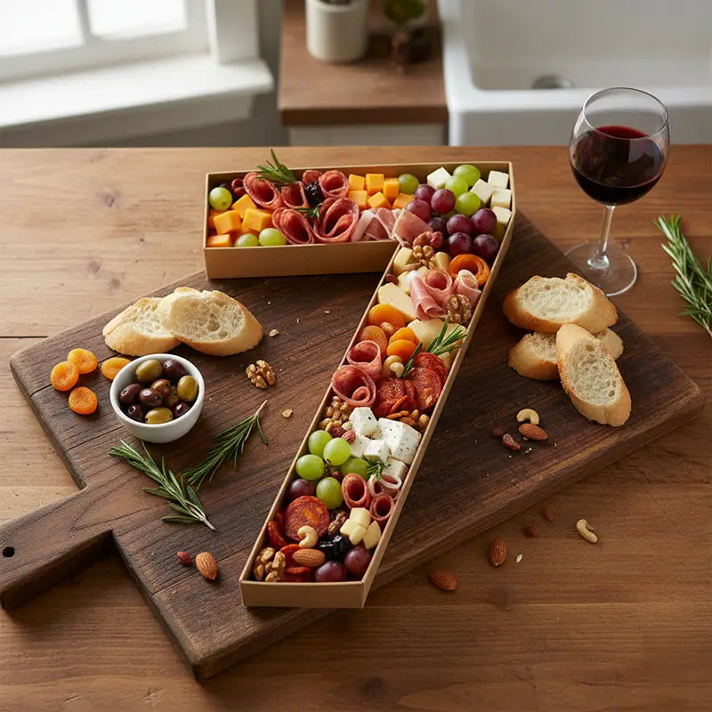 Bandeja Forma Número Cartón Kraft #7