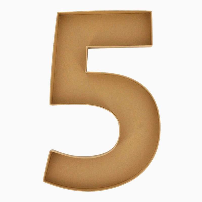 Bandeja Forma Número Cartón Kraft #5