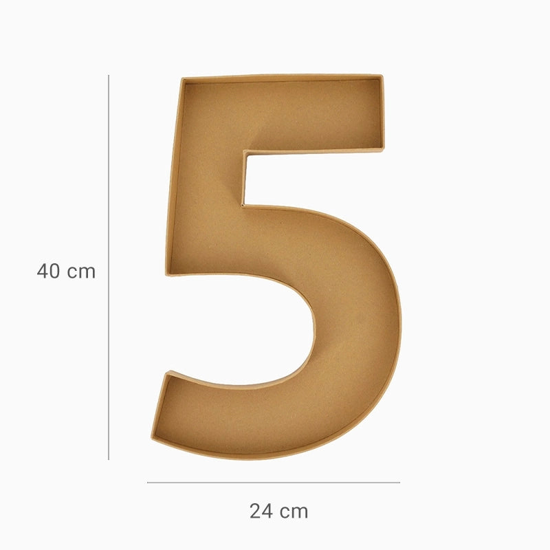 Vassoio per numeri in cartone Kraft n. 5