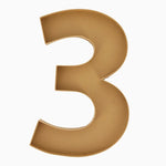 Bandeja Forma Número Cartón Kraft #3