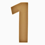 Bandeja Forma Número Cartón Kraft #1