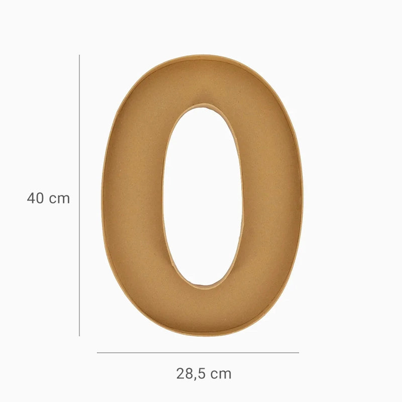 Bandeja Forma Número Cartón Kraft #0