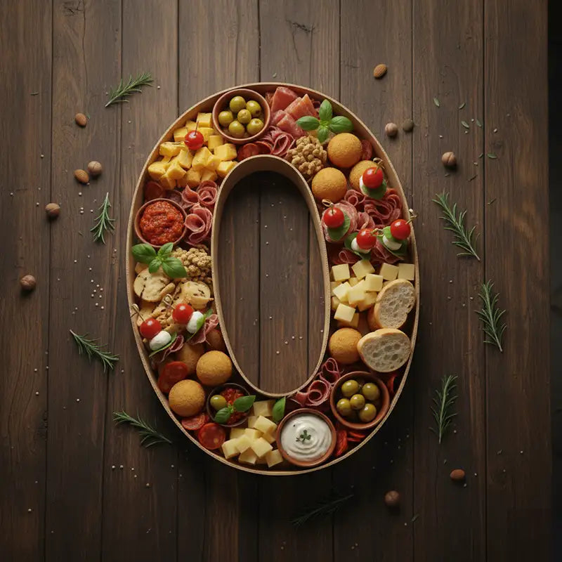 Bandeja Forma Número Cartón Kraft #0