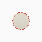 Boles Cartón Ø 13.5 cm Blanco con Borde Rojo