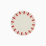 Plato Postre Llano Redondo Cartón Ø 18 cm Rojo