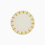 Plato Postre Llano Redondo Cartón Ø 18 cm Amarillo