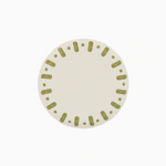 Plato Postre Llano Redondo Cartón Ø 18 cm Verde Oliva