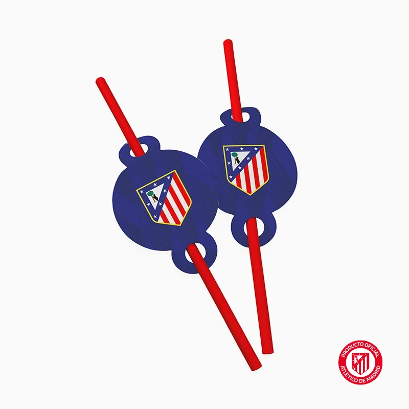 Pajitas Cartón Atlético de Madrid